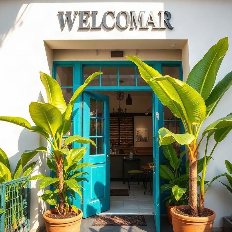 Entrada acolhedora de um pequeno negócio no Boa Vista, Recife